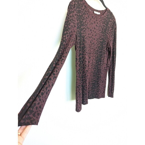 Vince Shirt Women Small Burgandy Long Sleeve Viscose Lightweight‎ Office Top - Picture 4 of 10